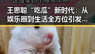 王思聪“吃瓜”新时代：从娱乐圈到生活全方位引发热议